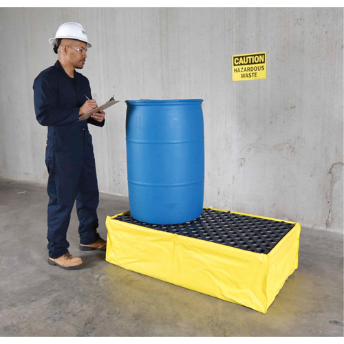 2-Drum Flexible Ultra-Spill Pallet&reg;, 66 US gal. Spill Capacity, 48" x 24" x 14" Toolneeds Inc.