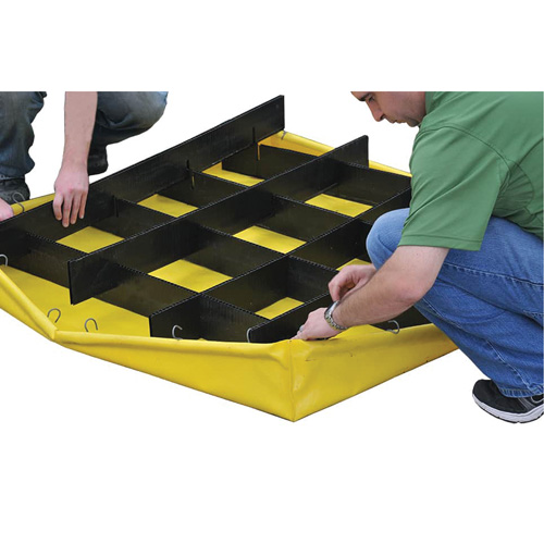 4-Drum Flexible Ultra-Spill Pallet&reg;, 66 US gal. Spill Capacity, 48" x 48" x 7" Toolneeds Inc.