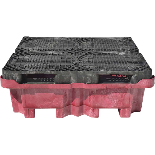 4-Drum Ultra-Spill King&reg; Drum Spill Pallet, 85 US gal. Spill Capacity, 51" x 51" x 17.5" Toolneeds Inc.