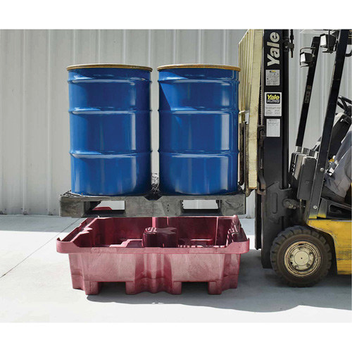 4-Drum Ultra-Spill King&reg; Flat Deck Spill Pallet, 85 US gal. Spill Capacity, 51" x 51" x 17.5" Toolneeds Inc.