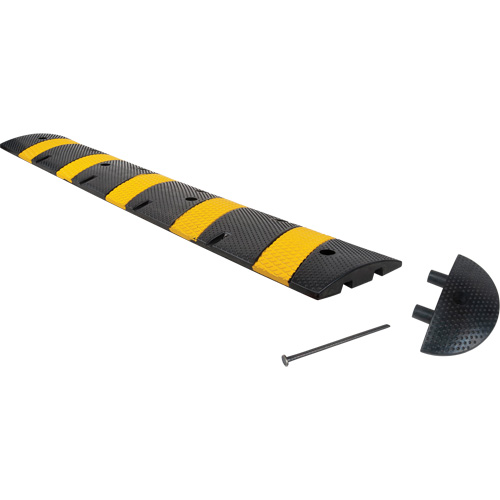 Speed Bump Kit, Rubber, 6' L x 11" W x 2" H Toolneeds Inc.