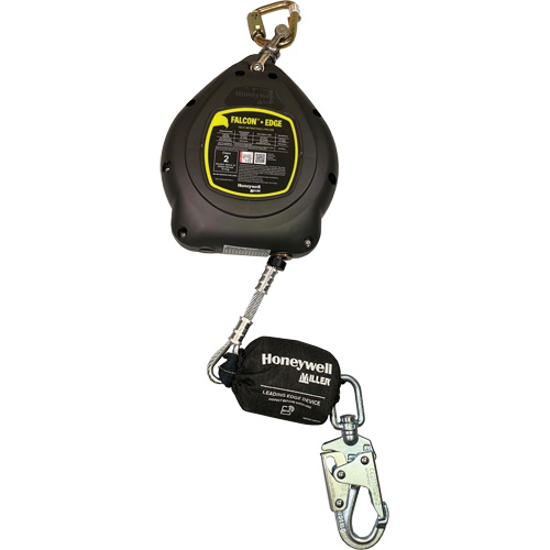 Cordage de s&eacute;curit&eacute; autor&eacute;tractable Falcon + Edge, 20', Acier galvanis&eacute;, Pivotant Toolneeds Inc.