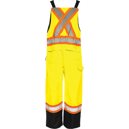 TO1 Winter Traffic Overalls, Polyester, Small, Black/High Visibility Lime-Yellow Toolneeds Inc.