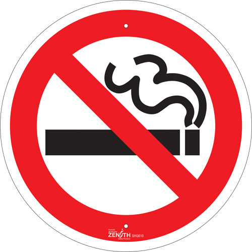 Enseigne de s&eacute;curit&eacute; conforme &agrave; la CSA - No Smoking, 12" x 12", Aluminium, Pictogramme Toolneeds Inc.