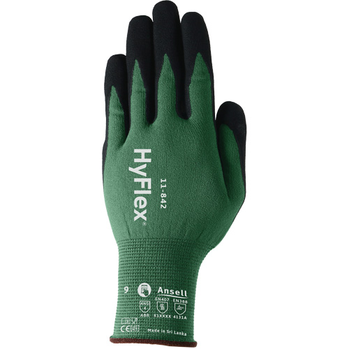 Gants polyvalents &eacute;coresponsables HyFlex 11-842, 5, R&ecirc;vetement Mousse de nitrile, Calibre 15, Enveloppe en Nylon Toolneeds Inc.