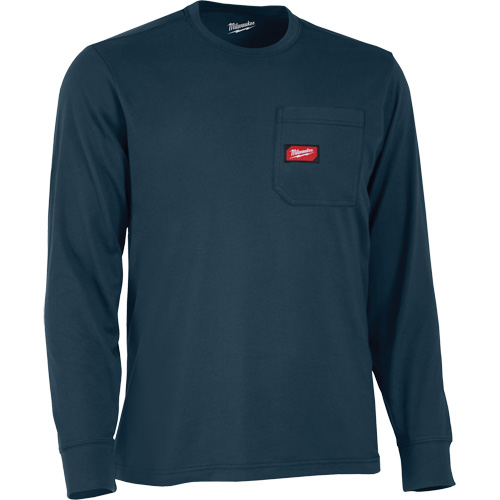 Gridiron Long-Sleeved Pocket-T-Shirt, Men's, Small, Blue Toolneeds Inc.