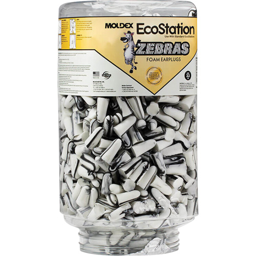 Recharge de bouchons d'oreilles Zebra pour distributeurs de bouchons d'oreilles EcoStation, Vrac - Contenant Toolneeds Inc.