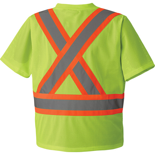 5993P Mesh Safety T-Shirt, Polyester, Small, High Visibility Lime-Yellow Toolneeds Inc.