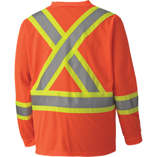 6984 Traffic Micro Mesh Long-Sleeved Safety Shirt, Small, High Visibility Orange Toolneeds Inc.