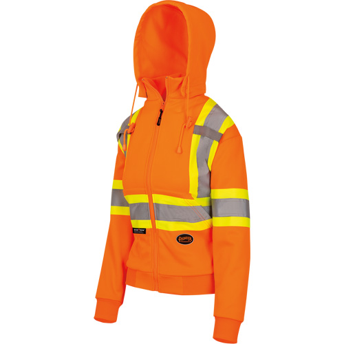 6924W Women's Fleece Hoodie with Zipper, Polyester, X-Small, High Visibility Orange Toolneeds Inc.