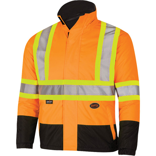 5770 Waterproof Reversible Safety Jacket, Polyester/Polyurethane, High Visibility Orange, Small Toolneeds Inc.