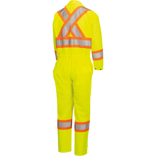 5999AW Women's High-Visibility Traffic Safety Coveralls, X-Small, High Visibility Lime-Yellow Toolneeds Inc.