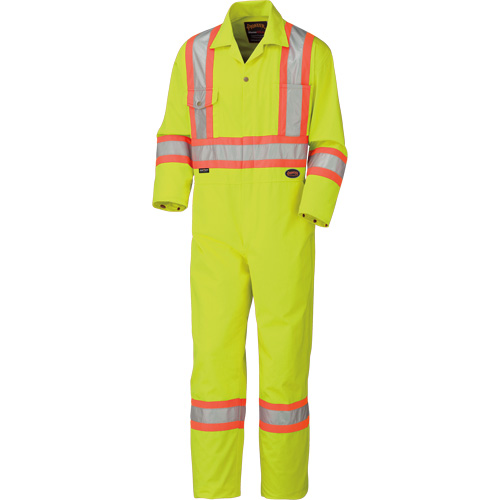 5512T High-Visibility Coveralls, 40 (Tall), High Visibility Lime-Yellow Toolneeds Inc.