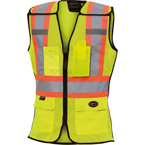 489 Women's High-Visibility Safety Tear-Away Vest, High Visibility Lime-Yellow, X-Small, Polyester Toolneeds Inc.