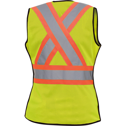 489 Women's High-Visibility Safety Tear-Away Vest, High Visibility Lime-Yellow, X-Small, Polyester Toolneeds Inc.