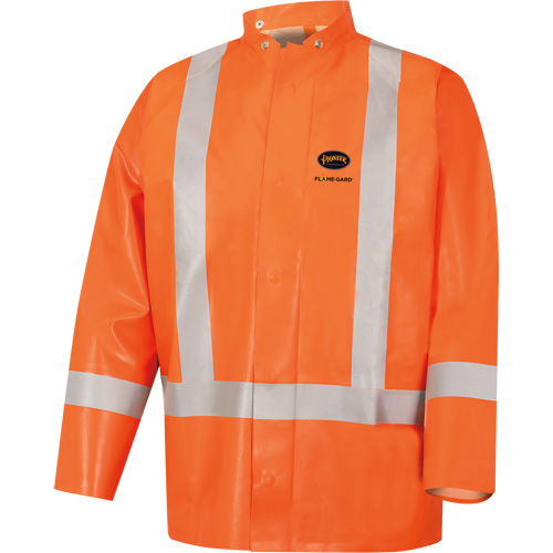 5990J Manteau de s&eacute;curit&eacute; imperm&eacute;able tr&egrave;s robuste ignifuge et r&eacute;sistant aux arcs &eacute;lectriques, Petit, Orange haute visibilit&eacute;, 11 cal/cm² Toolneeds Inc.