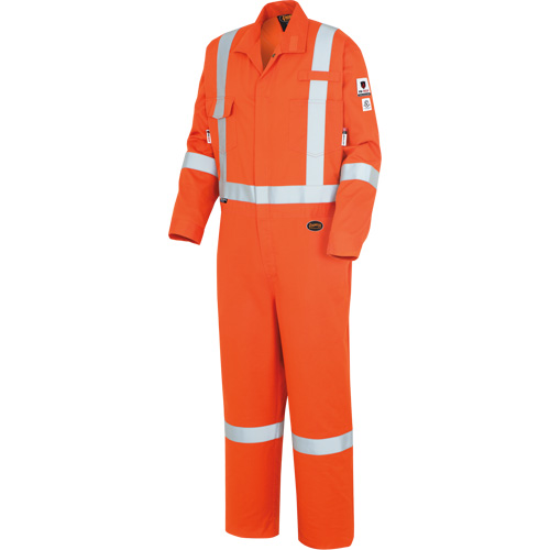 7708AT "The Rock" FR-Tech&reg; High Visibility FR/Arc Rated Coveralls, Size 40 (Tall), High Visibility Orange, 10 cal/cm² Toolneeds Inc.