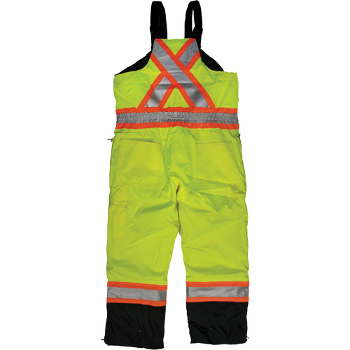 Ripstop Insulated Safety Bib Overall, Polyester, X-Small, High Visibility Lime-Yellow Toolneeds Inc.