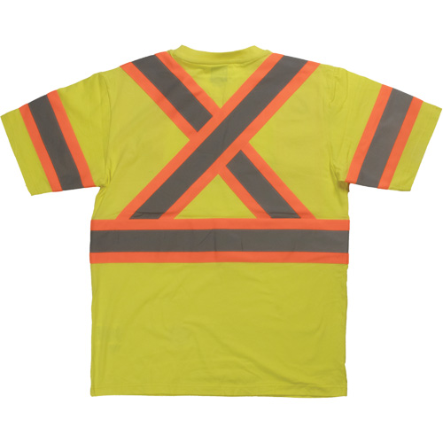 Chemise de s&eacute;curit&eacute; &agrave; manches courtes, Coton, T-petit, Jaune lime haute visibilit&eacute; Toolneeds Inc.