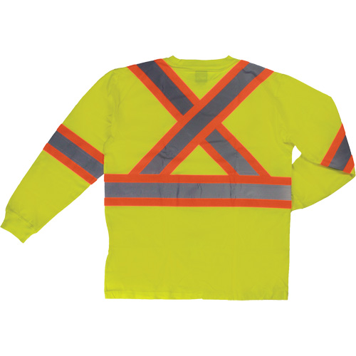 Long Sleeve Safety T-Shirt, Cotton, X-Small, High Visibility Lime-Yellow Toolneeds Inc.