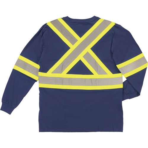 T-shirt de s&eacute;curit&eacute; &agrave; manches longues, Coton, T-petit, Bleu marin Toolneeds Inc.