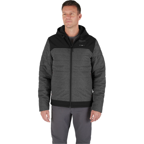 Veste chauffante M12 QuietShell avec pile, Hommes, Petit, Gris Toolneeds Inc.