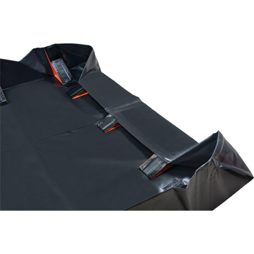 Berme d&eacute;ployable &agrave; mur IBX, Capacit&eacute; 4488 gal. US, 12' la x 50' lo x 12" h, Support &agrave; encliqueter Toolneeds Inc.