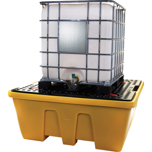 Palette de d&eacute;versements IBC, Capacit&eacute; de d&eacute;versement 333 gal. US, 66" x 66" x 27,5" Toolneeds Inc.