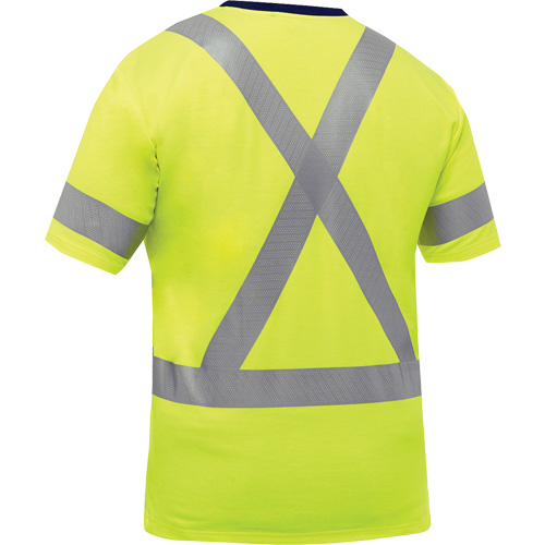 Bisley&reg; X-Back Short Sleeve Shirt, Poly-Cotton, Small, High Visibility Lime-Yellow Toolneeds Inc.