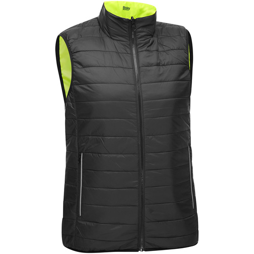 Bisley&reg; X-Back Women's Contoured Reversible Puffer Vest, High Visibility Lime-Yellow, 3X-Large, Polyester Toolneeds Inc.