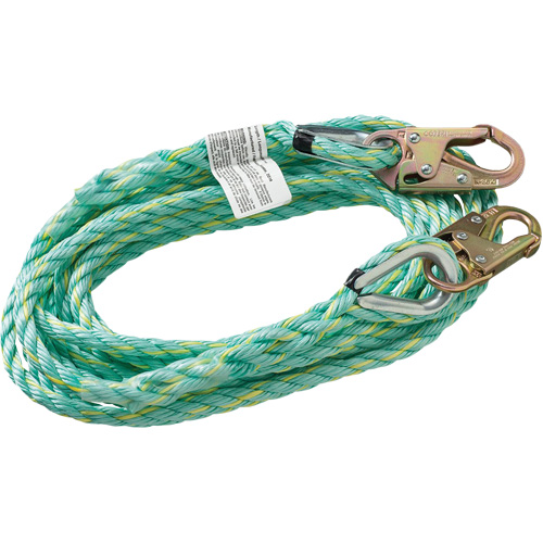 VL-1122-100 Cordage de s&eacute;curit&eacute; vertical avec crochet mousqueton d'ancrage, Copolym&egrave;re Toolneeds Inc.