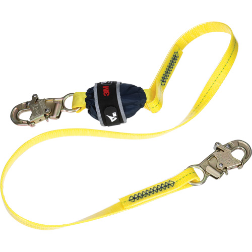 Coated Web Shock-Absorbing Lanyard, 6', Snap Hook Center, Snap Hook Leg Ends Toolneeds Inc.