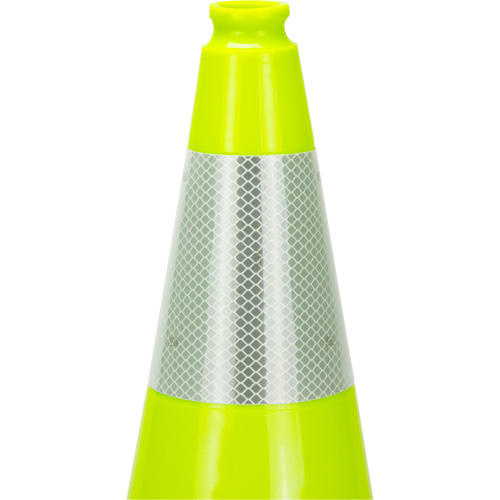 Premium Traffic Cone, 18", Lime Green, 6" Reflective Collar(s) Toolneeds Inc.