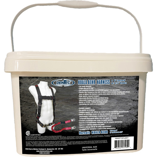 Koala Behr Safety Harness in Pail with 6' Lanyard, CSA Certified, Class A, 255 lbs. Cap. Toolneeds Inc.