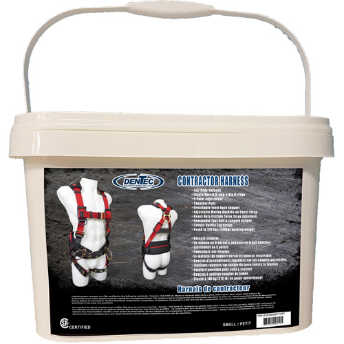 Contractor Safety Harness in Pail, CSA Certified, Class AP, Small, 352 lbs. Cap. Toolneeds Inc.