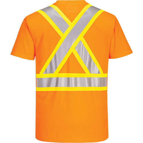 T-shirt de s&eacute;curit&eacute; &agrave; bandes contrastantes, Polyester, Petit, Orange haute visibilit&eacute; Toolneeds Inc.