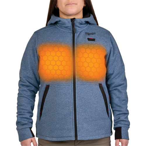 M12 Heated Hoodie with Battery, Women's, X-Large, Blue, Poly-Cotton Toolneeds Inc.