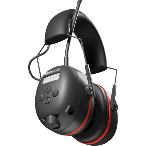 &eacute;couteurs AM/ FM Air Defender noir & Rouge, Style Bandeau, 24 dB Toolneeds Inc.