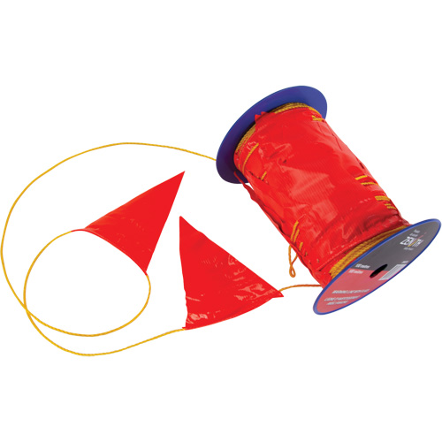 Warning Line with Flags, 328' L, Orange/Yellow Toolneeds Inc.
