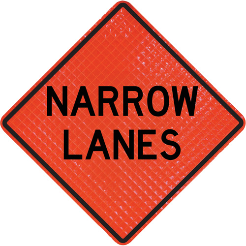 Quadra Flex Roll-Up Sign with Traffic Control Person Ahead Symbol Toolneeds Inc.