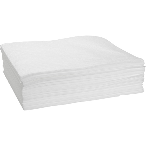 Feuilles absorbantes li&eacute;es, Huile seulement, 15" x 19", 14 gal. d'absorption Toolneeds Inc.