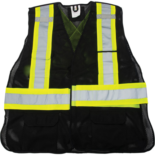 CSA Compliant Surveyor Vest, Black, Medium, Polyester Toolneeds Inc.