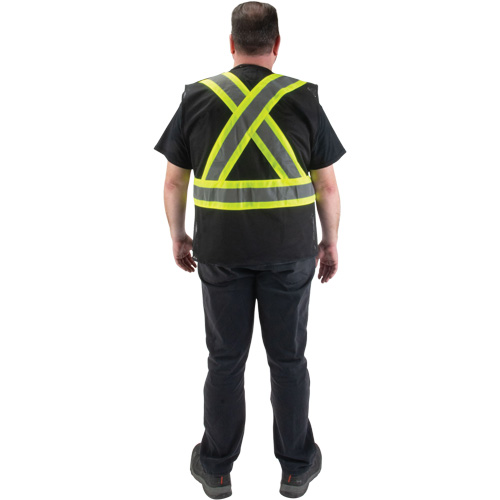 CSA Compliant Surveyor Vest, Black, Medium, Polyester Toolneeds Inc.