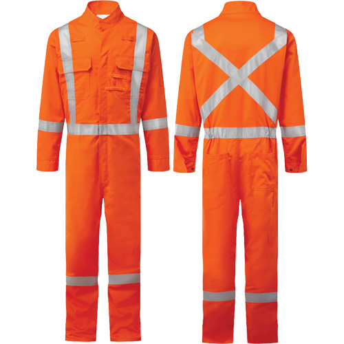 Bizflame&reg; 88/12 Iona 7 oz. FR510 FR Coverall, Size 36, Orange Toolneeds Inc.