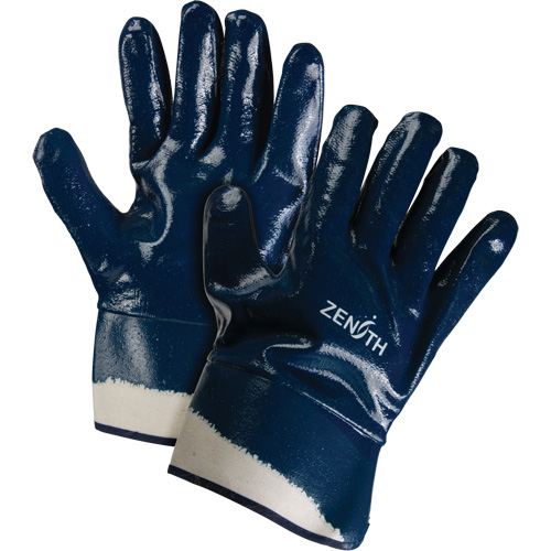 Gants &agrave; poignet de s&eacute;curit&eacute; de poids lourd, 10/T-Grand, R&ecirc;vetement Nitrile, Enveloppe en Coton Toolneeds Inc.