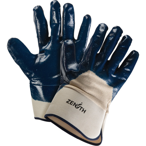 Gants &agrave; poignet de s&eacute;curit&eacute; de poids lourd, 11/2T-Grand, R&ecirc;vetement Nitrile, Enveloppe en Coton Toolneeds Inc.