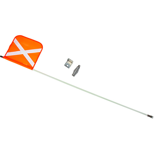 Heavy-Duty Safety Whip, Threaded Mount, 5' High, Orange with Reflective X Toolneeds Inc.