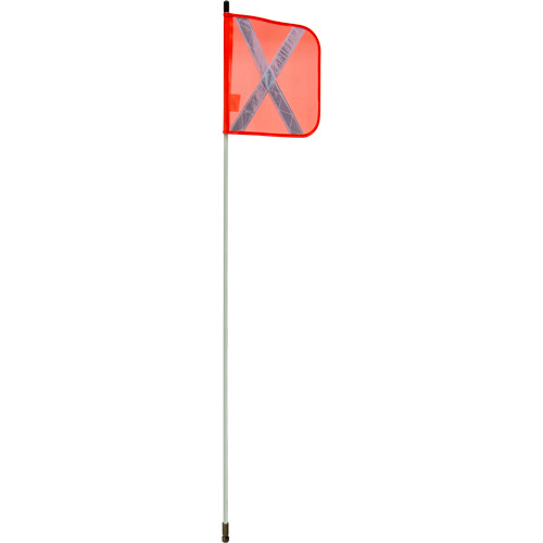 Heavy-Duty Safety Whip, Threaded Mount, 5' High, Orange with Reflective X Toolneeds Inc.