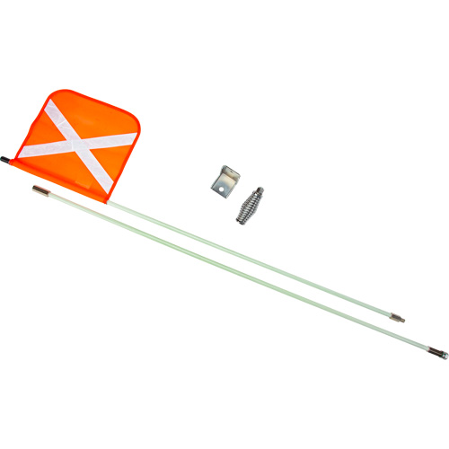 Tige de s&eacute;curit&eacute; robuste, Fixation Filet&eacute;, Hauteur 8', Orange avec X r&eacute;fl&eacute;chissant Toolneeds Inc.