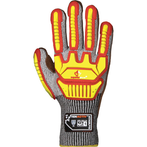 Gants antichocs TenActiv STAGBLPVB, T-Grand, Paume en Cuir de vache, Poignet Poignet en tricot Toolneeds Inc.